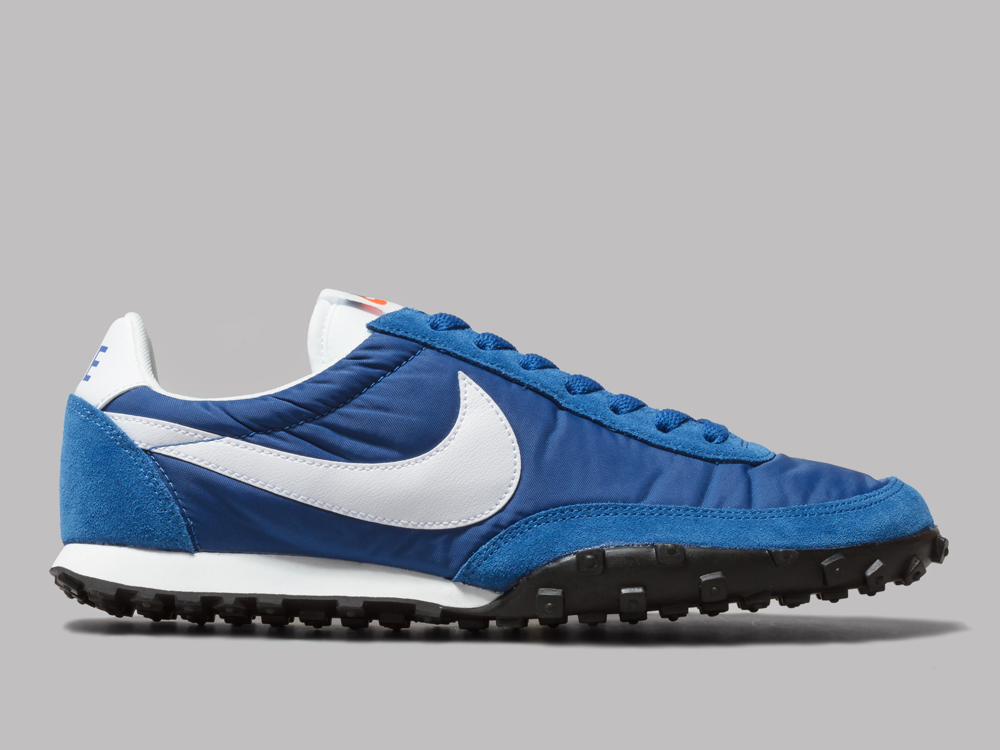 nike waffle racer blue and white