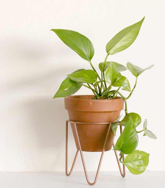 Very Goods Copper Metal Wire Plant Stand Mid Century Inspired By Wirelyhome