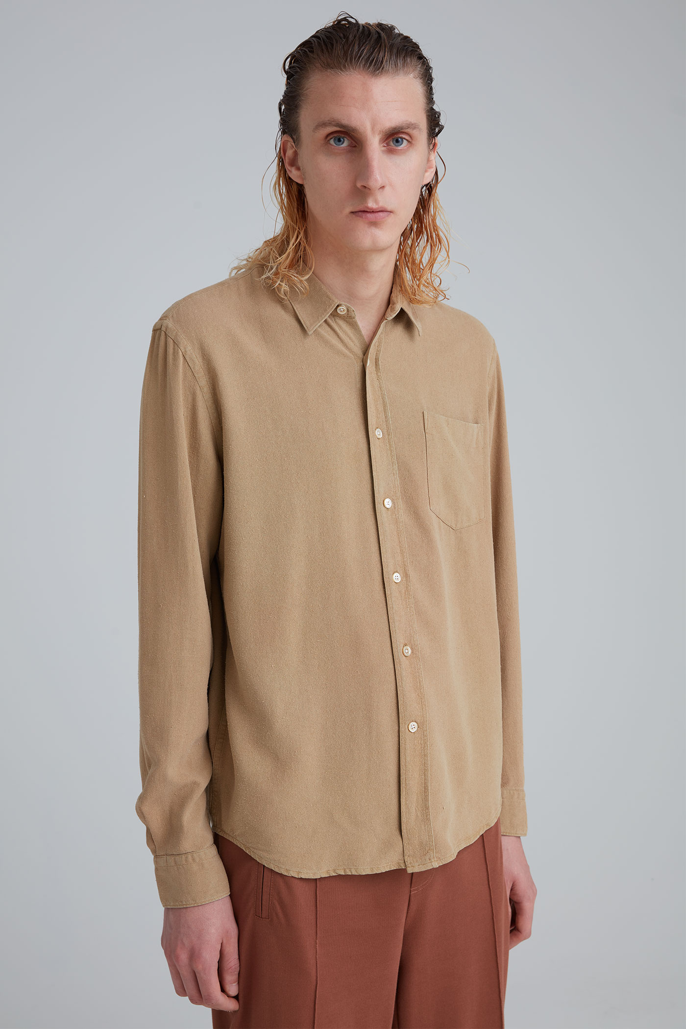 Very Goods | Classic Shirt Tan Silk Noil - Our Legacy