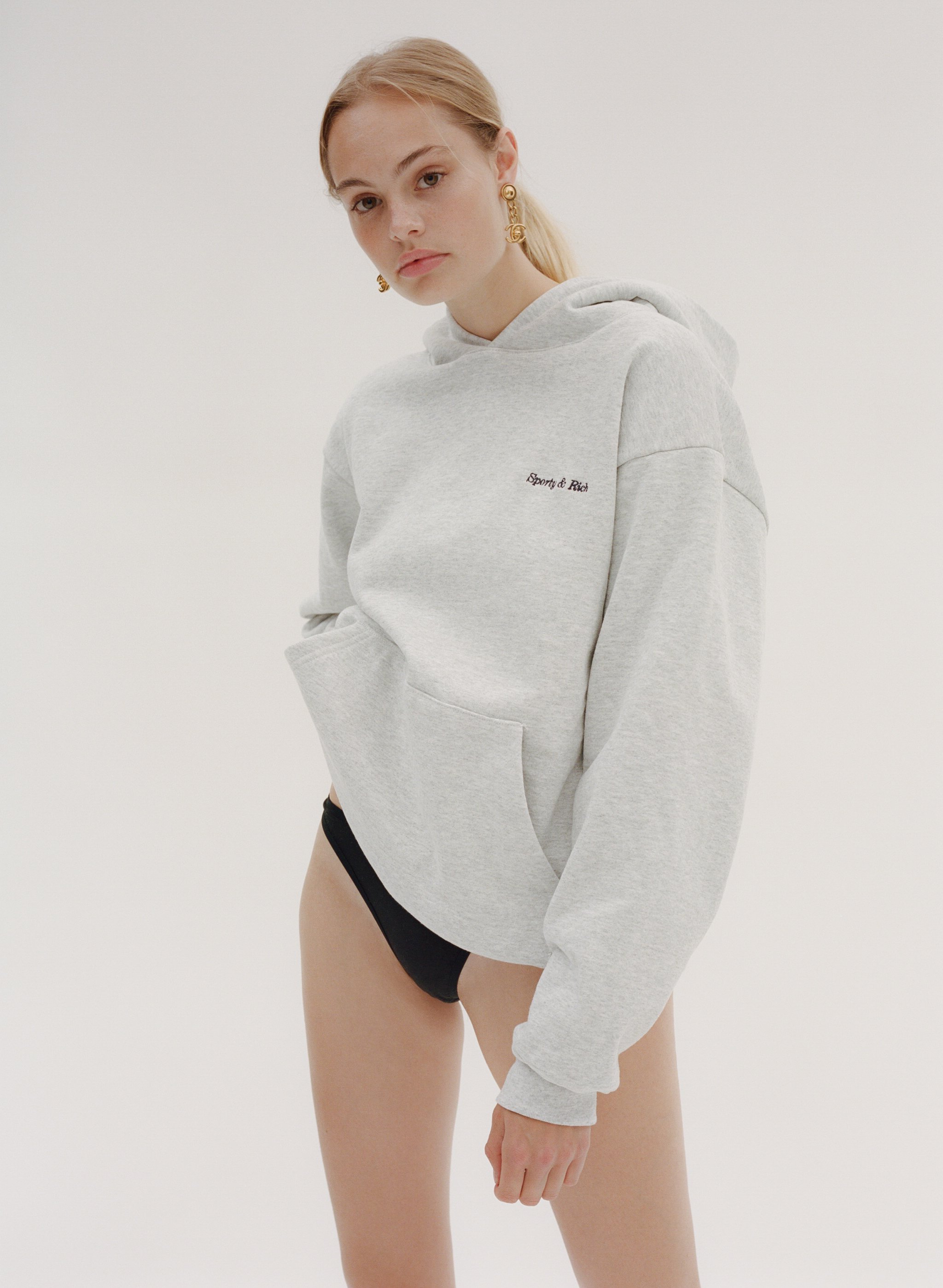 Very Goods  Classic Logo Hoodie - Heather Grey – Sporty & Rich