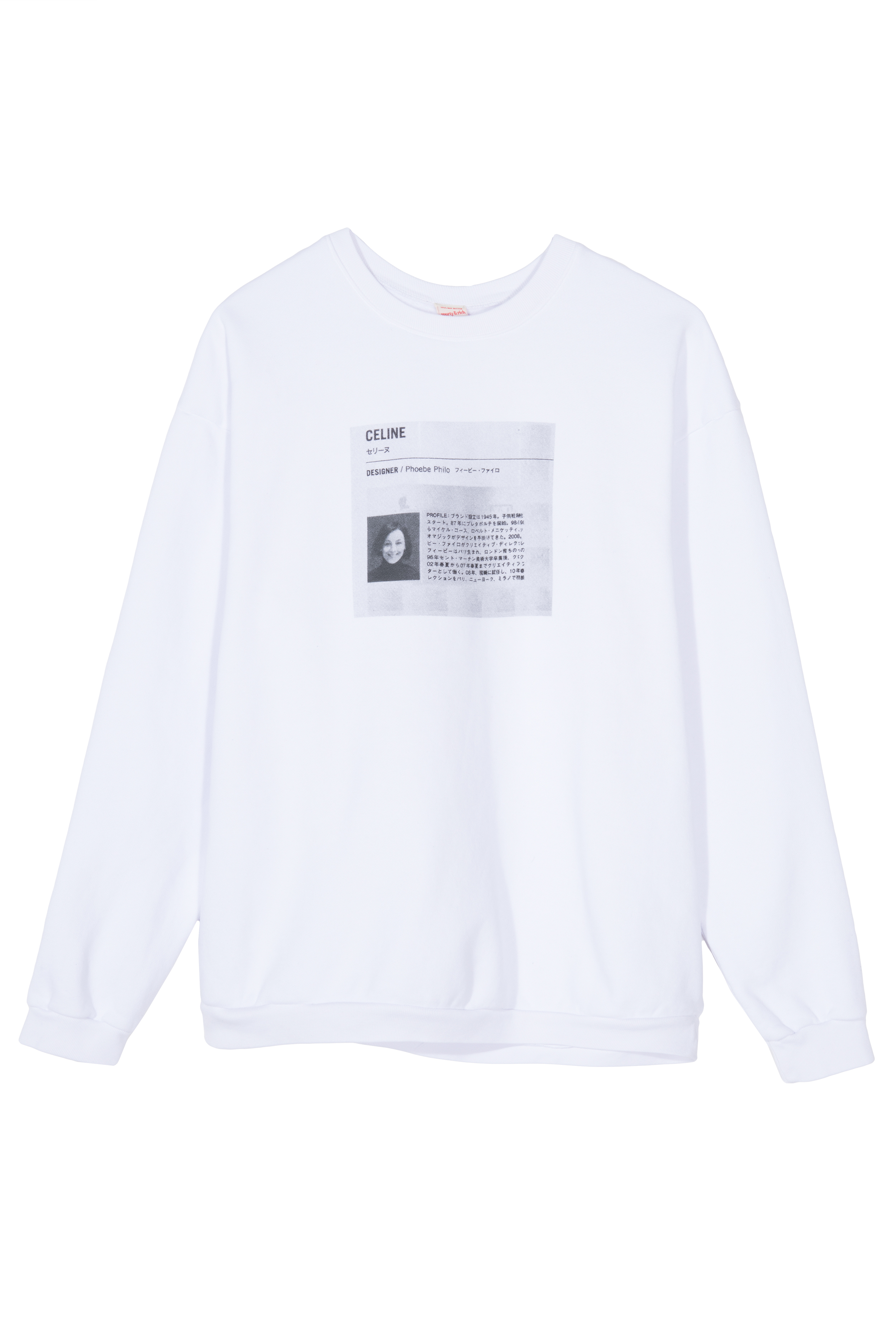 Very Goods | Phoebe Philo Crewneck 2.0 (White) — Sporty & Rich