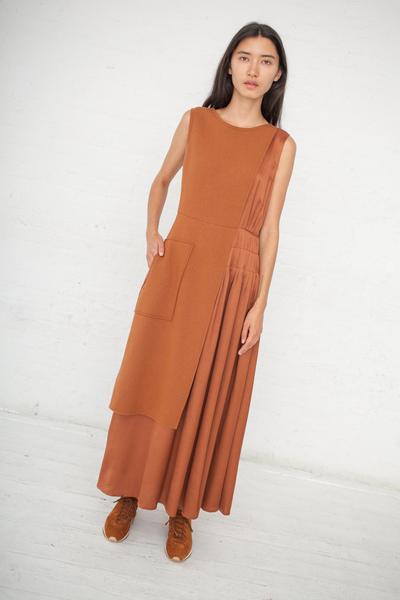 Very Goods | NEHERA Dala Wool Jersey Dress in Rust | Oroboro Store