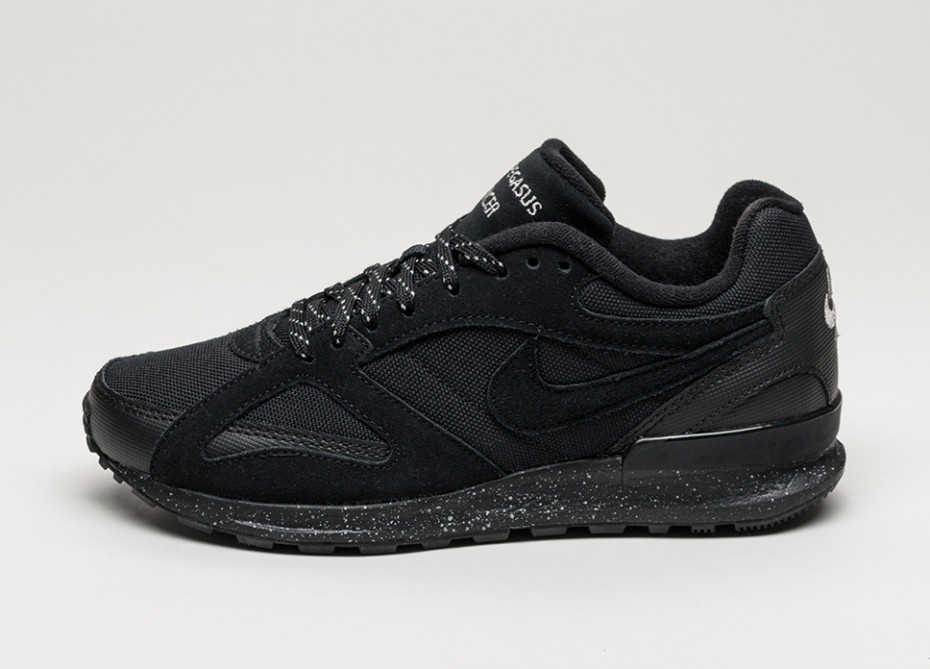 Very Goods | Nike Air Pegasus New Racer (Black / Black - Metallic Pewter) - Sneaker | asphaltgold