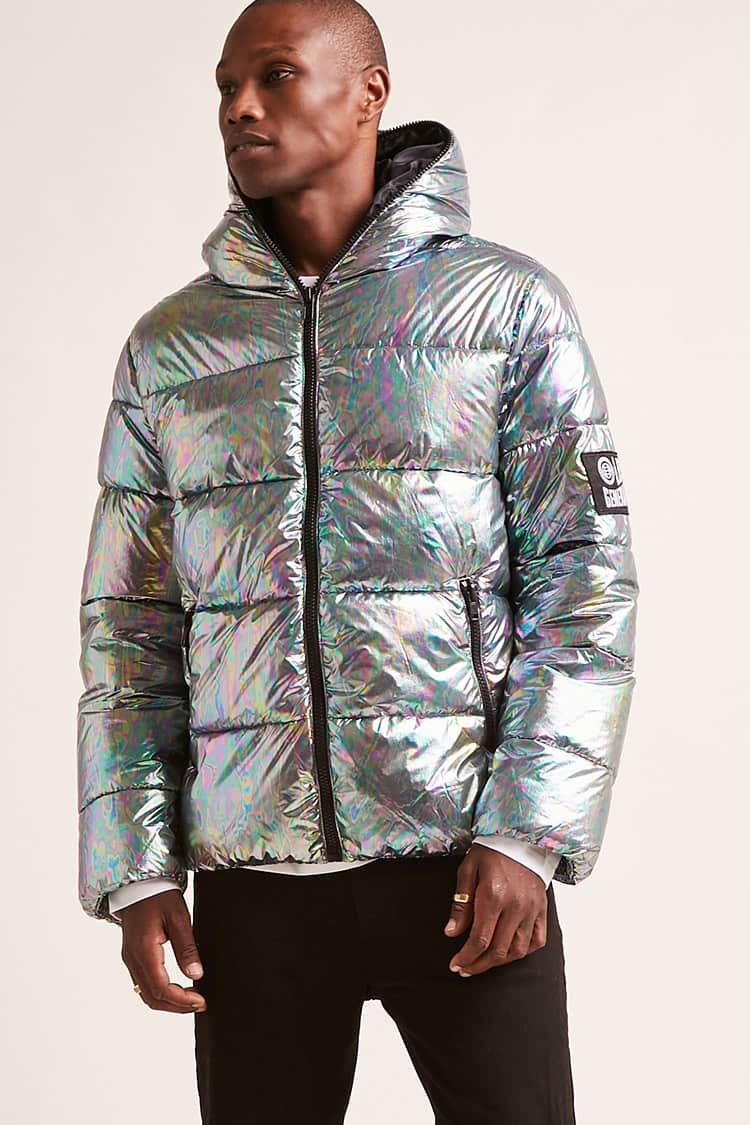 Metallic Puffer Jacket | Forever 21