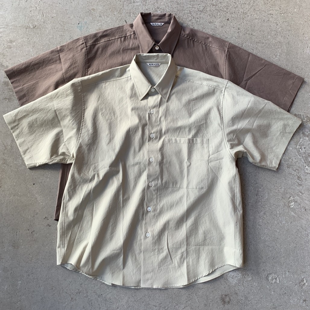 auralee washed finx twill big shirts