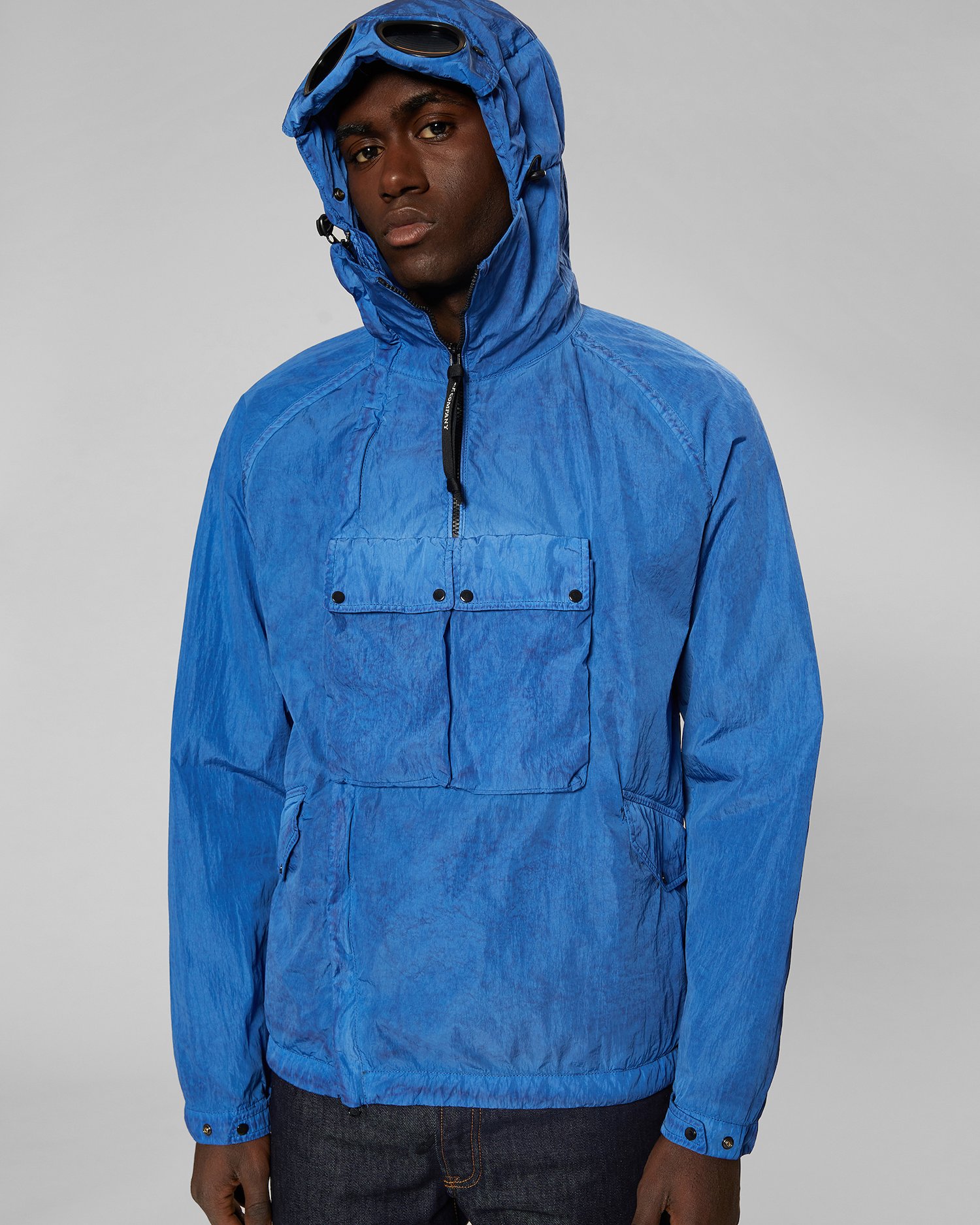 Very Goods | Chrome Re-Colour Goggle Jacket In Dutch Blue | C.P.
