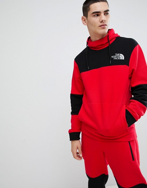 the north face hoodie rood