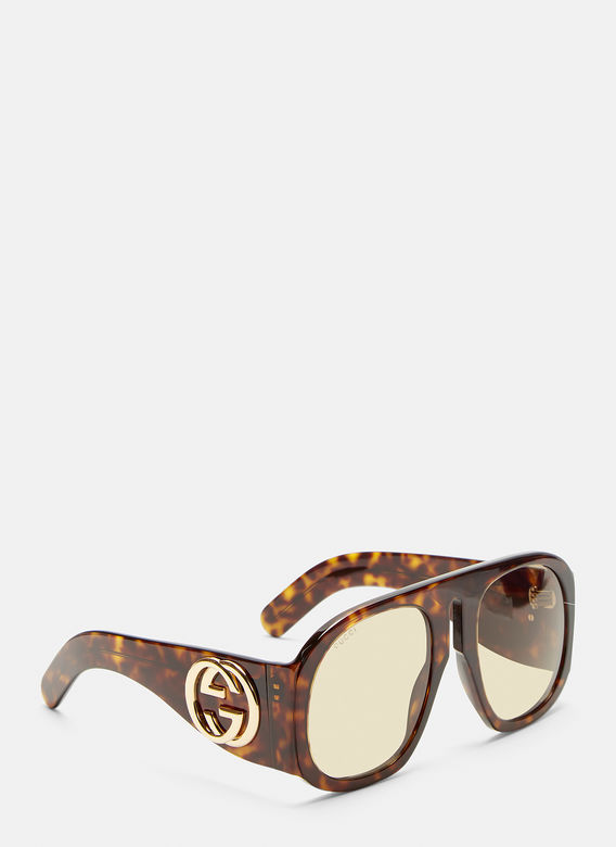 Very | Gucci Round Frame Tortoiseshell Sunglasses in Brown | LN-CC