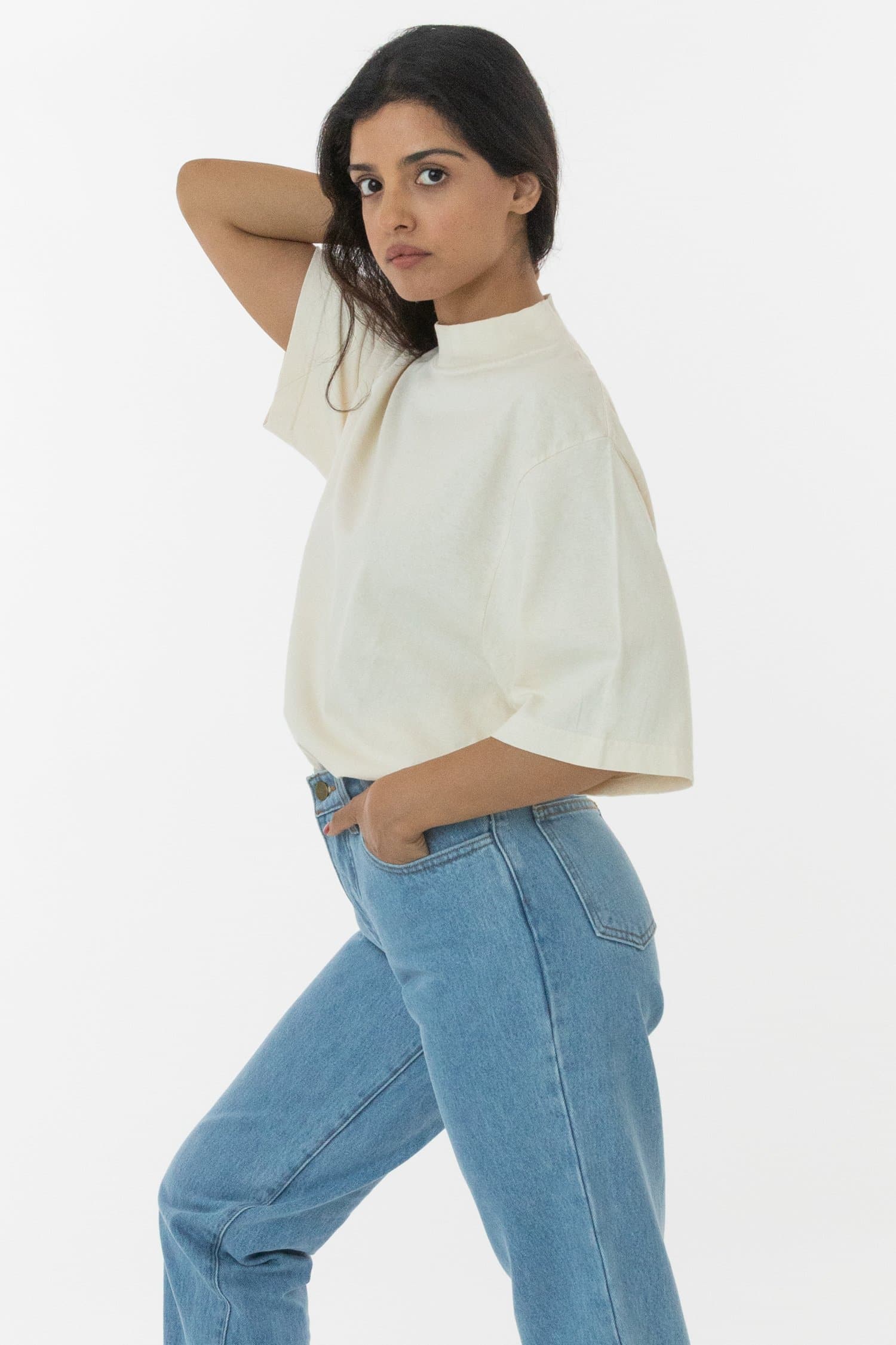 Very Goods | 1825GD Unisex - Oversized Short Sleeve High Mockneck T ...