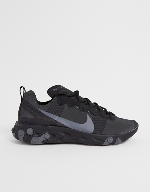 nike react black trainers