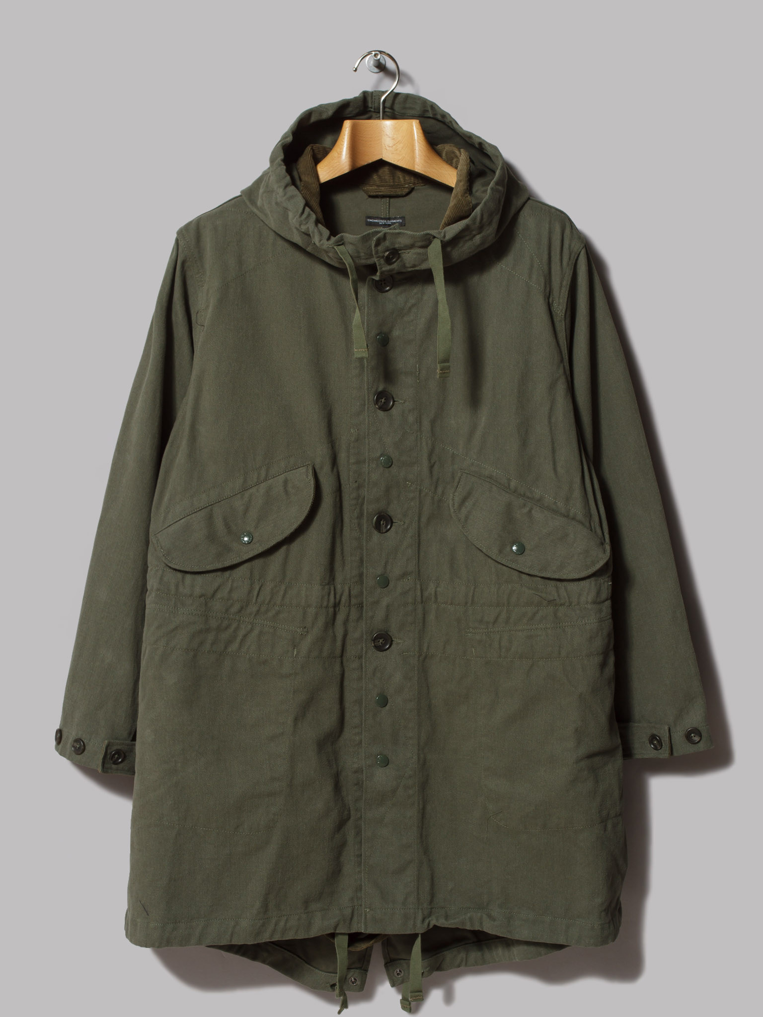 Very Goods | Engineered Garments Highland Parka (Olive 12oz Bull