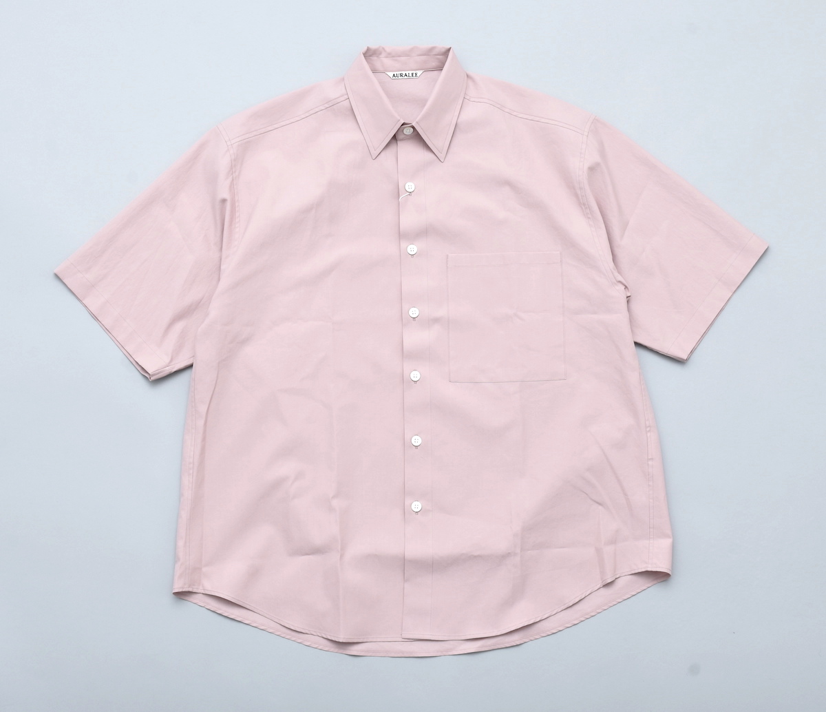 Very Goods | AURALEE「WASHED FINX TWILL HALF SLEEVED BIG SHIRTS