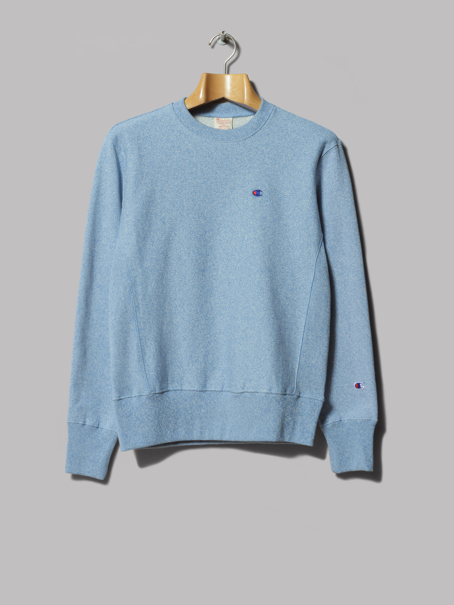 light blue champion crew neck