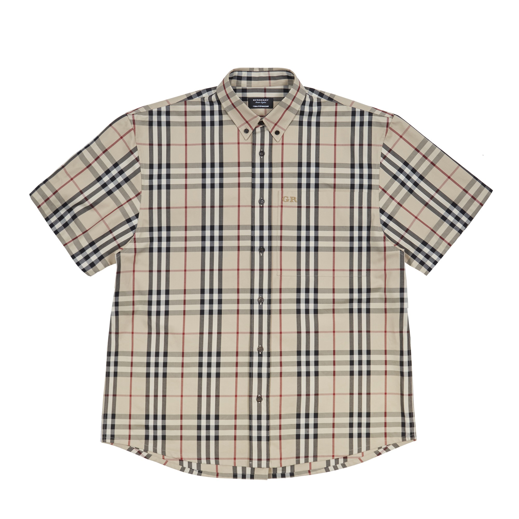 gosha burberry check flannel shirt