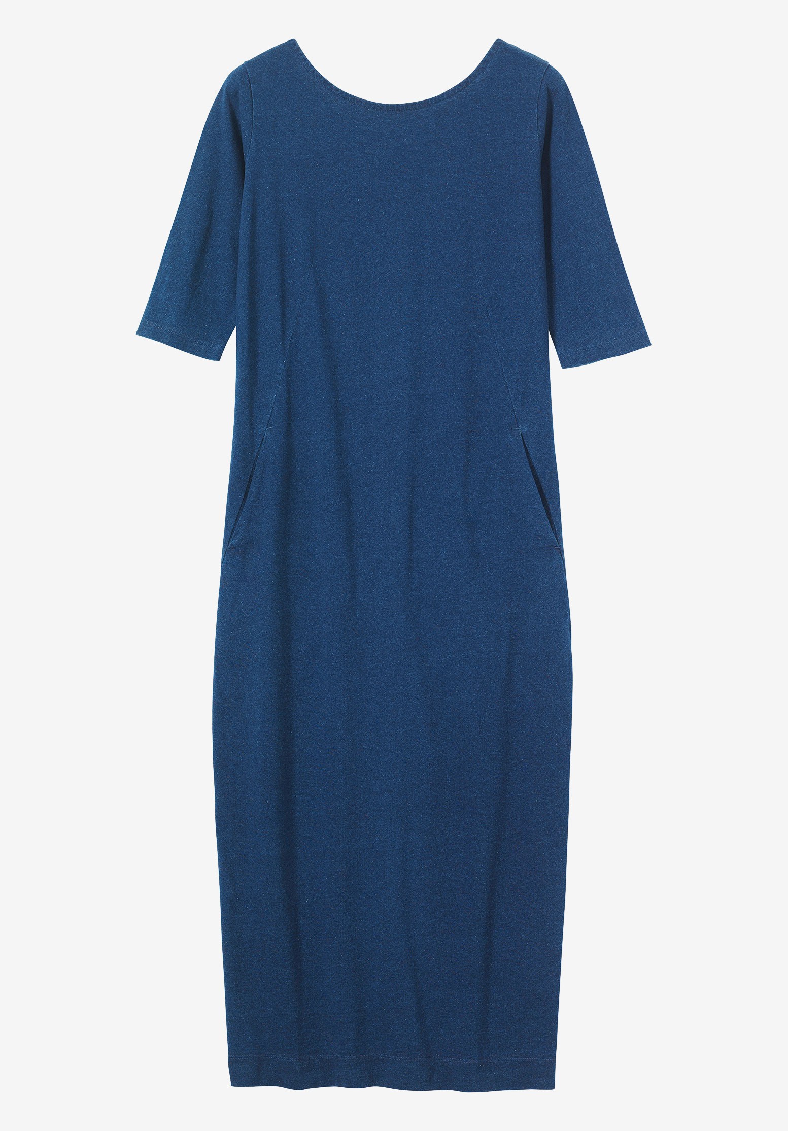 Very Goods Womens Washed Indigo Cotton Jersey Noelle II Dress TOAST