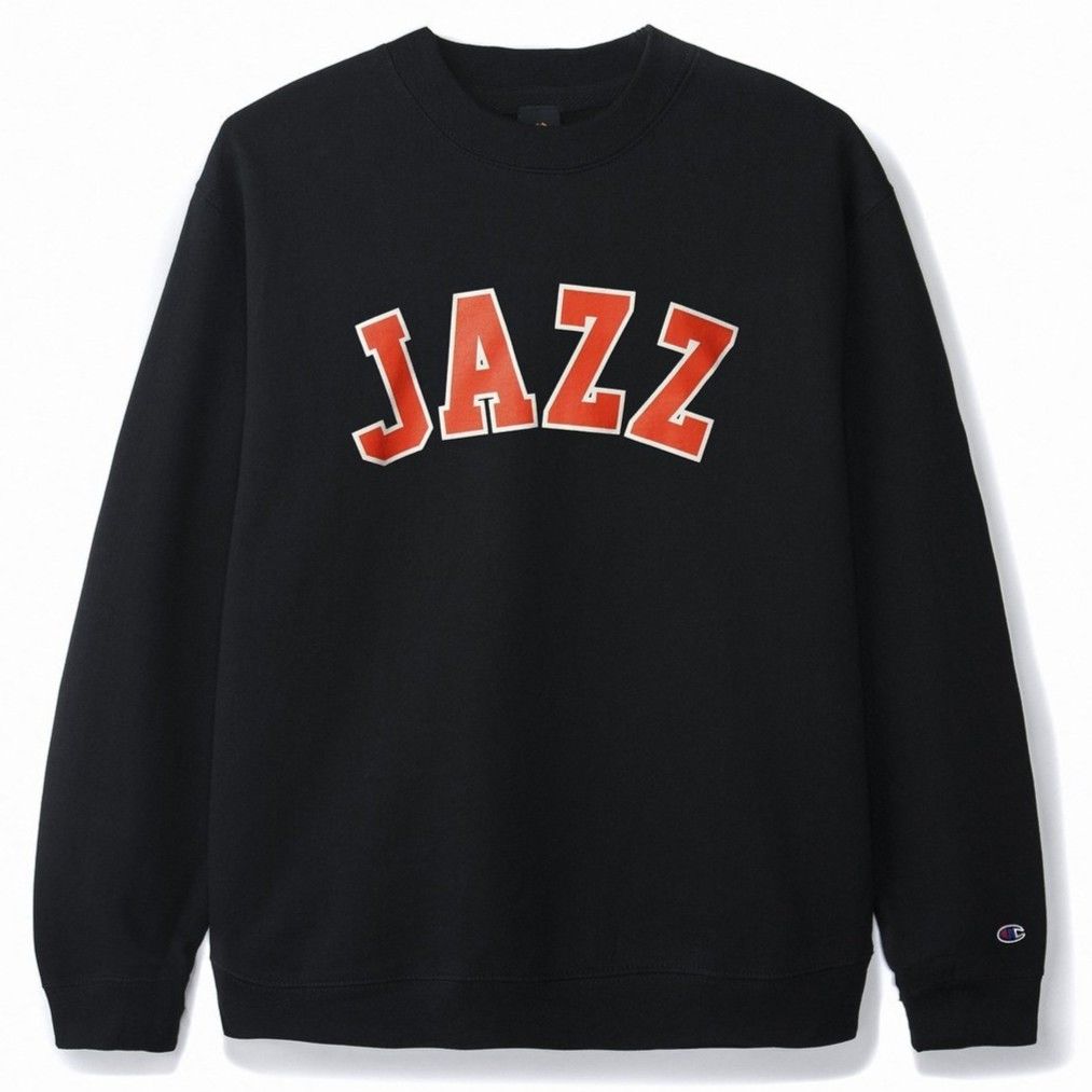 Very Goods | BUTTER GOODS JAZZ CHAMPION CREWNECK, BLACK | BO...