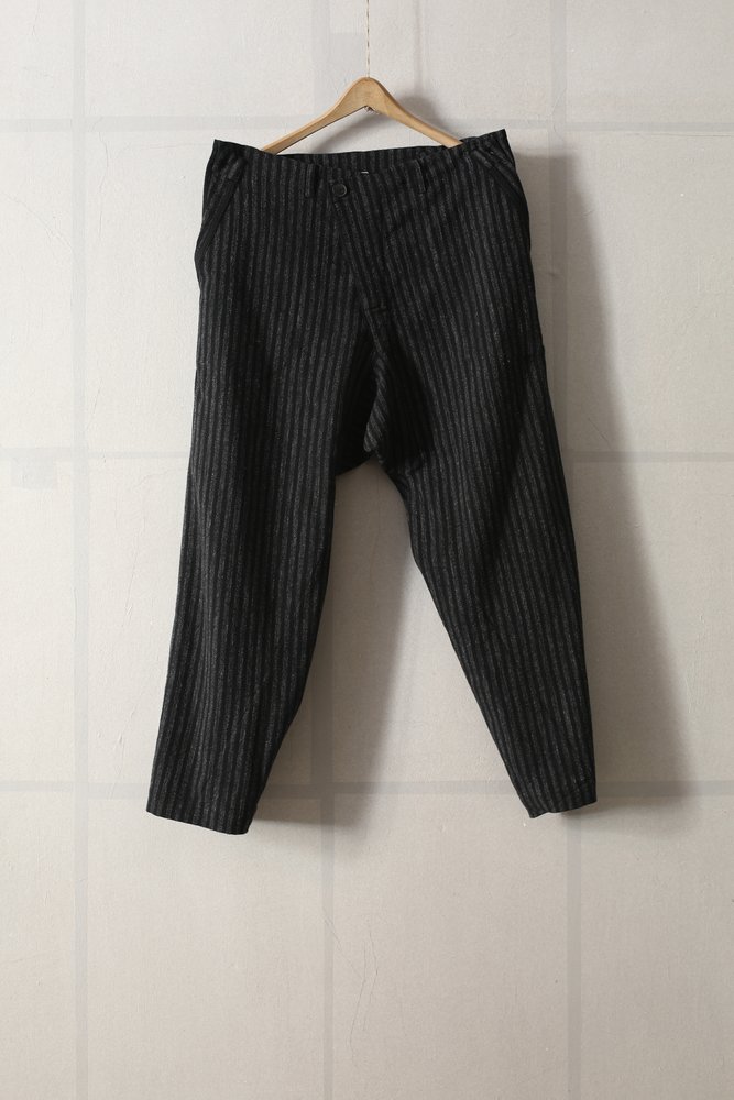 パンツ JAN JAN VAN ESSCHE 18SS trousers#43 Very Goods | TROUSERS#43 - BLACK CHALK STRIPE by Jan-Jan Van