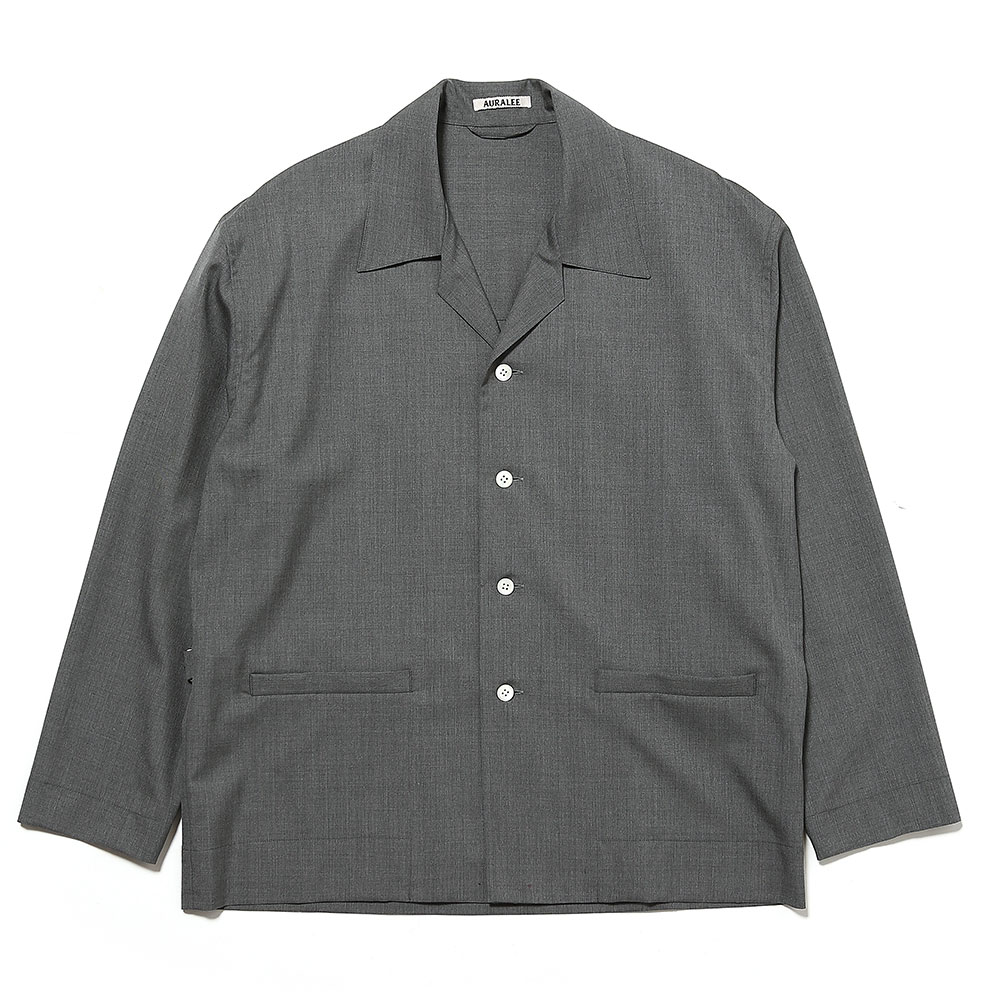 Very Goods | WOOL SILK TROPICAL SHIRTS JACKET GREY / AURALEE