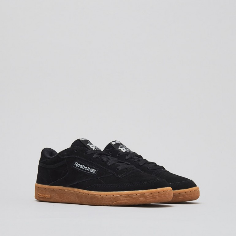 reebok club c black and gum