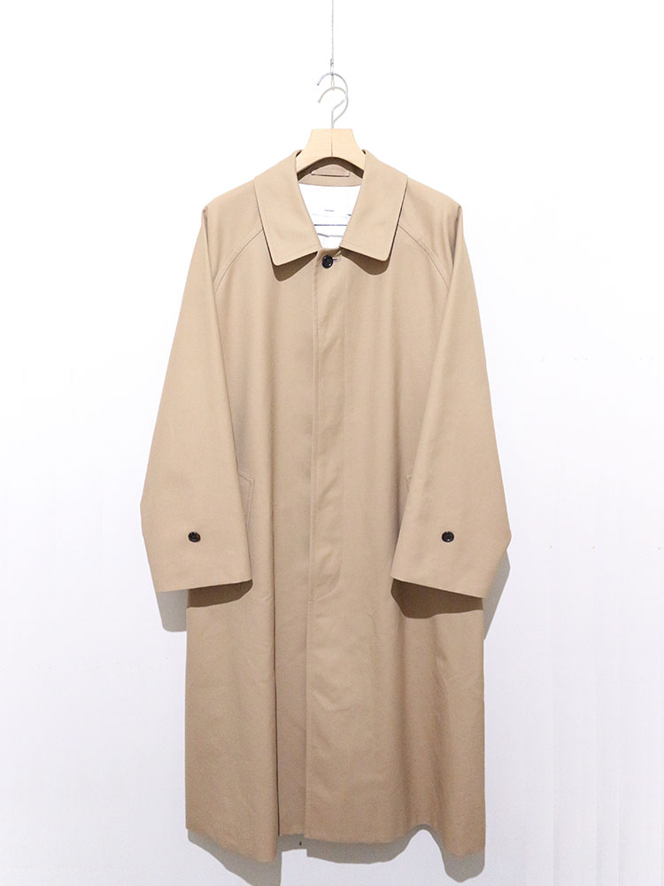 DOUBLE CLOTH PEACH SOUTIEN COLLAR COAT - ステンカラーコート