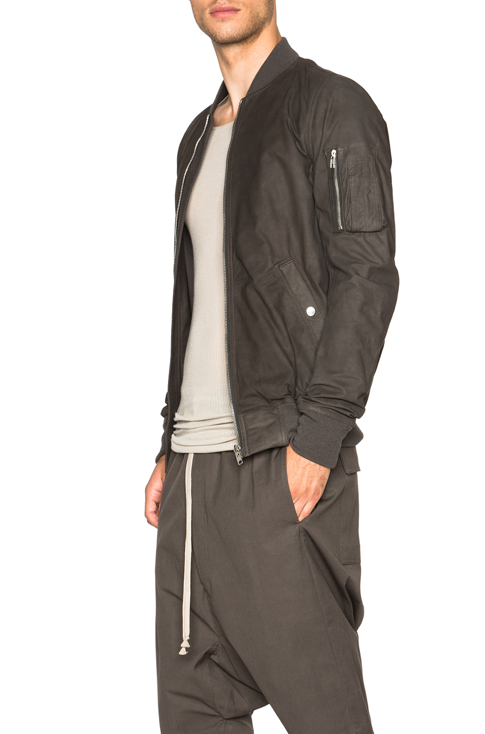 Very Goods | Rick Owens Flight Bomber in Dark Dust | FWRD