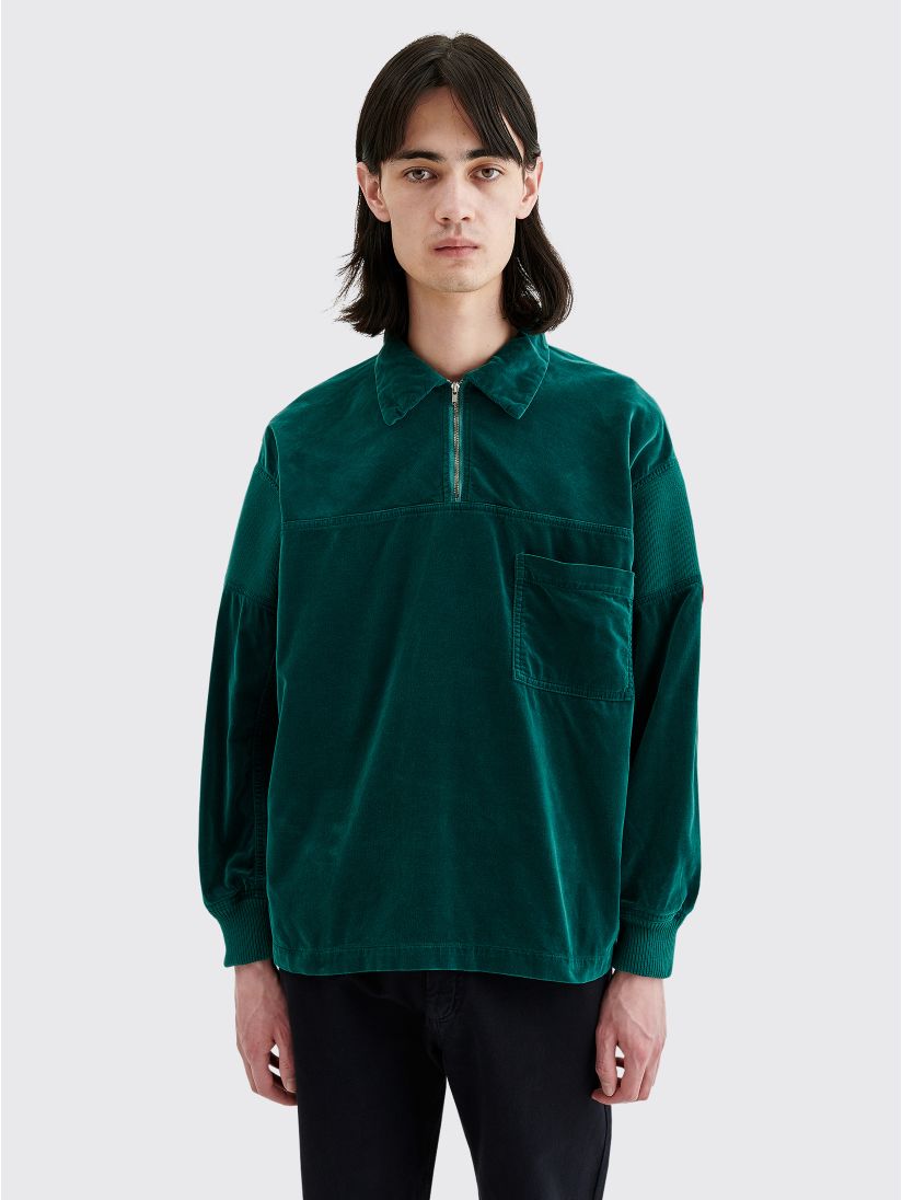 Very Goods Tr s Bien Cav Empt Velvet Pullover Shirt Green