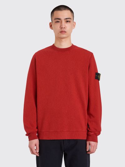 stone island red crewneck