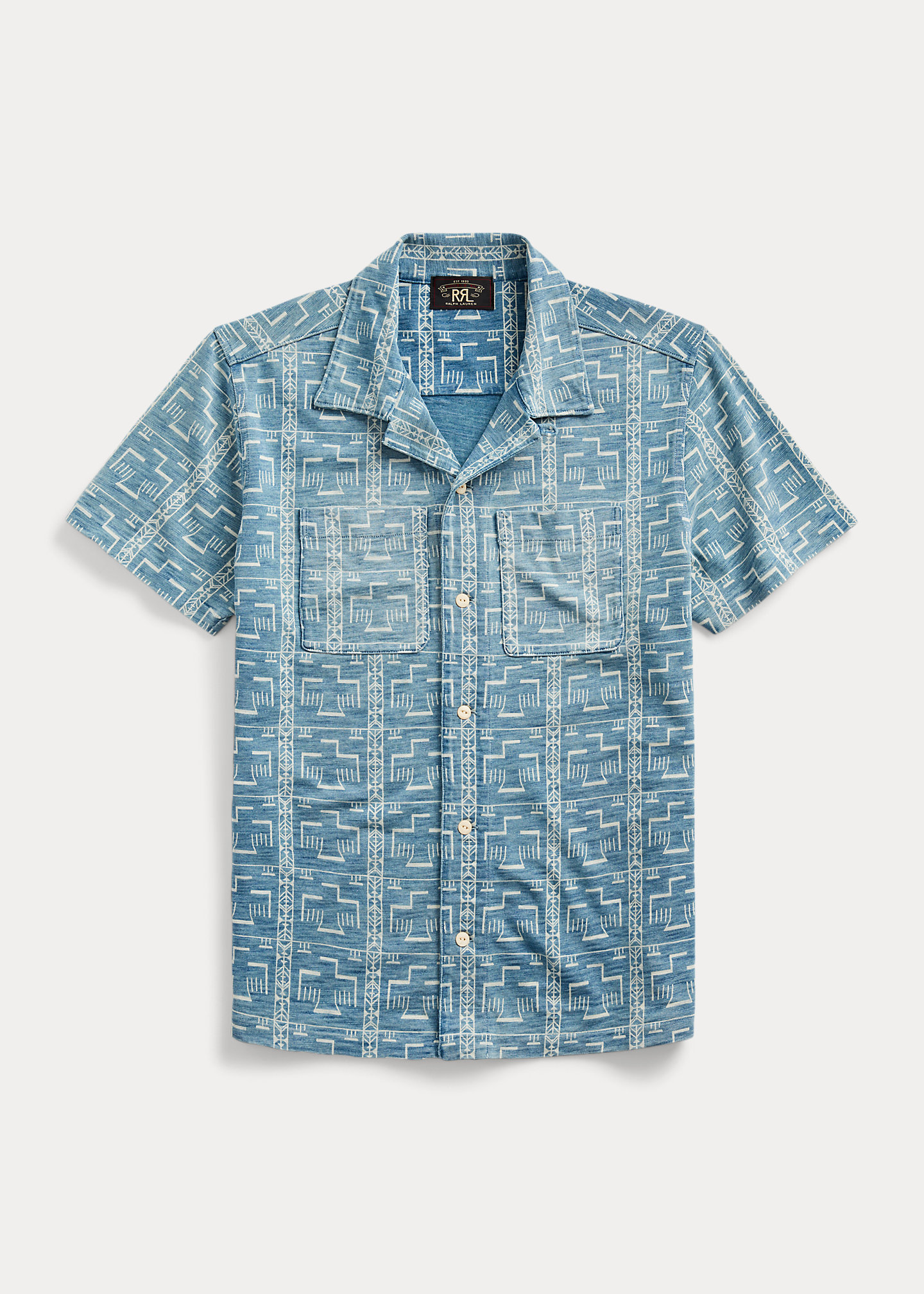 Very Goods | Print Indigo Jersey Shirt