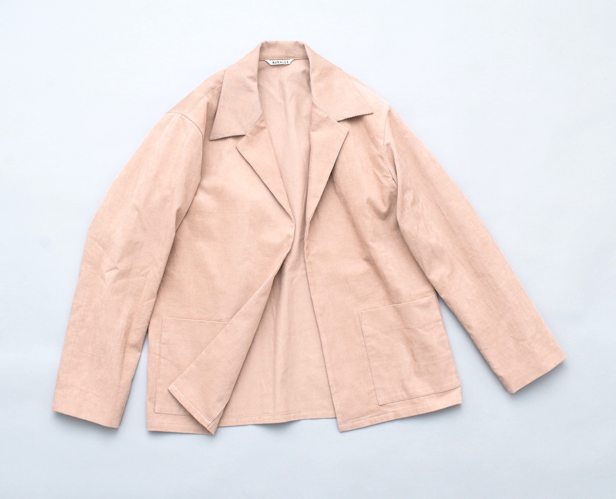 Very Goods | AURALEE「 HEMP CORDUROY SHIRTS JACKET / PINK BROWN