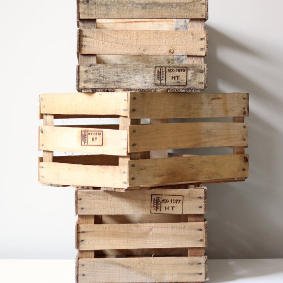 Very Goods Sale Vintage Harvest Crate Rustic Orchard Box