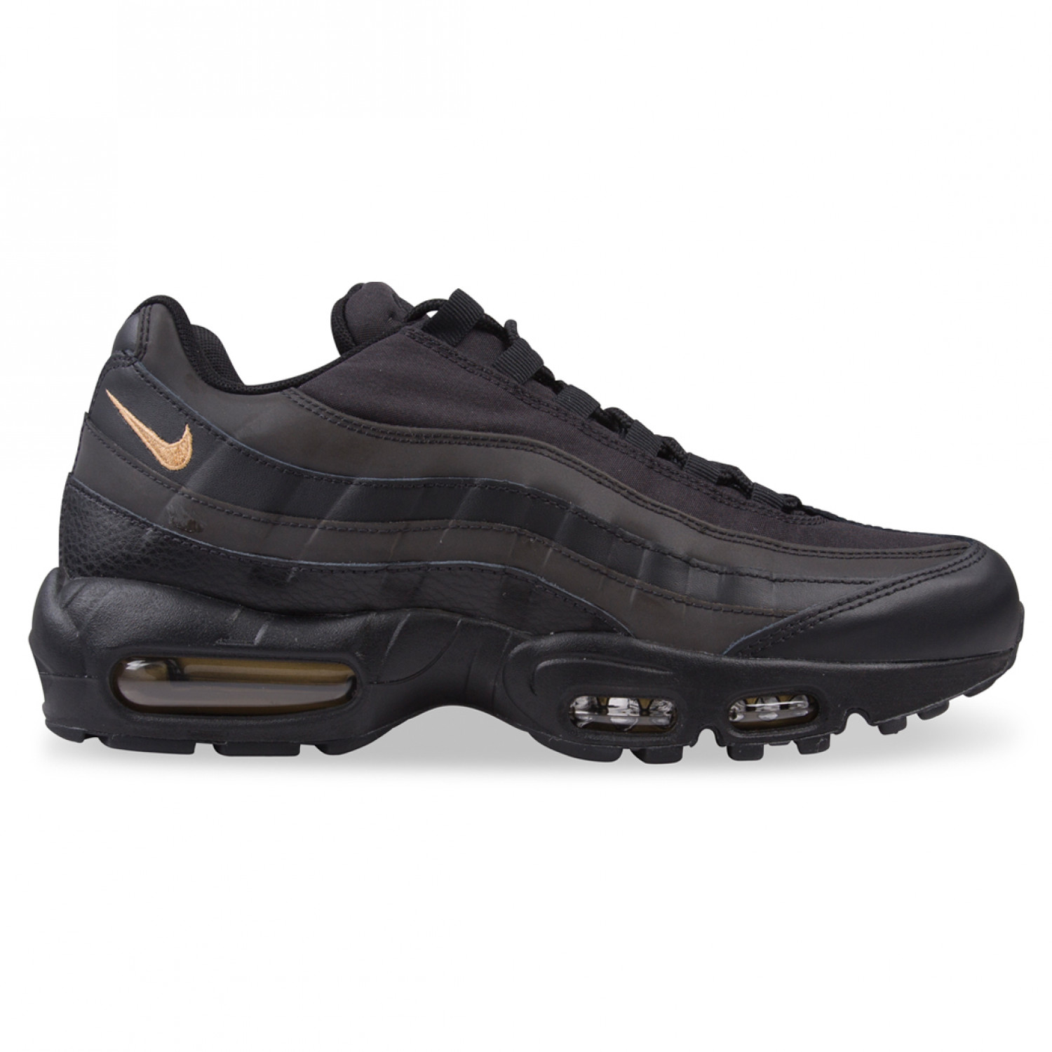 black and gold nike 95