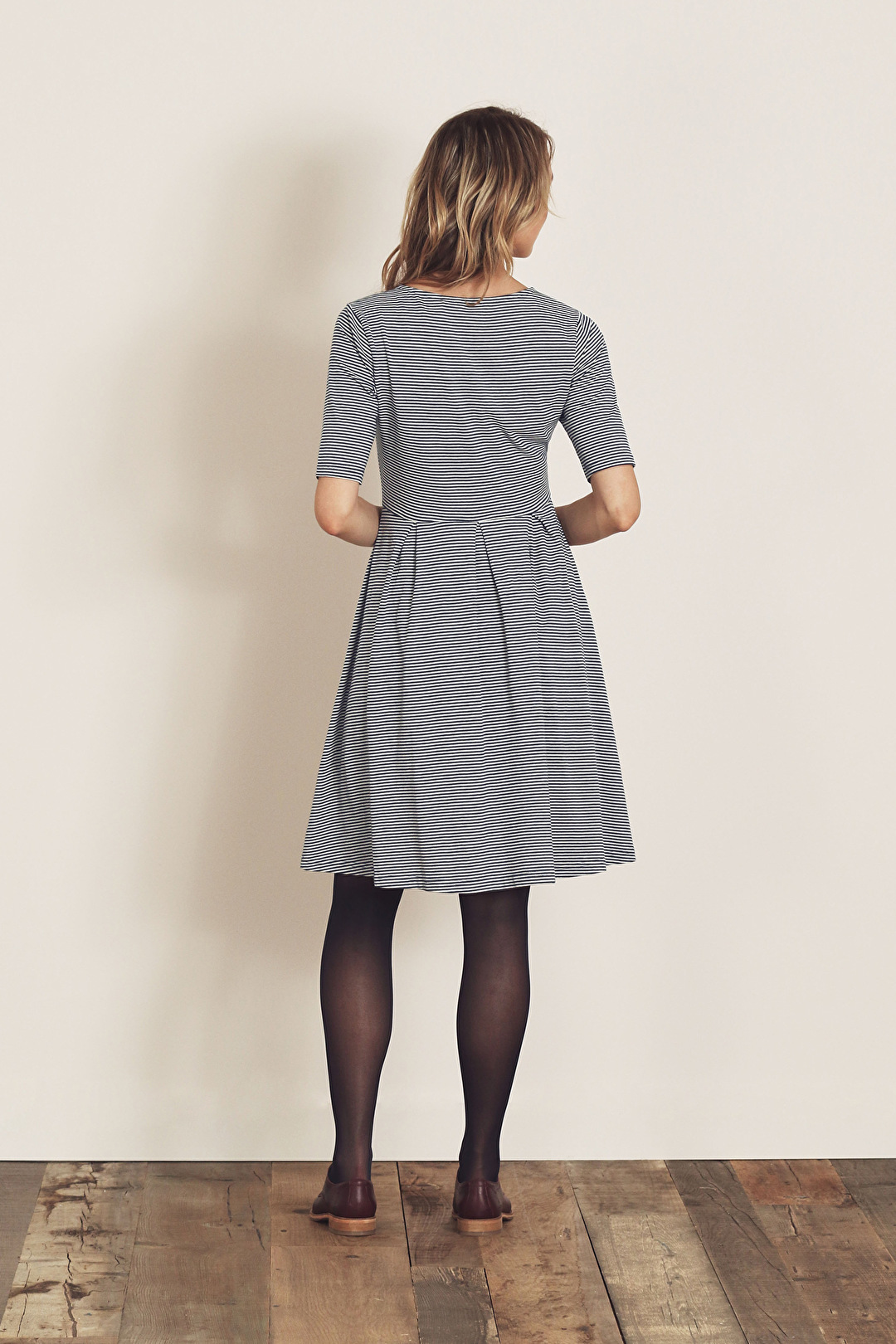slim fit dress slacks Seasalt Cornwall - 'Belle' Fit-and-flare Midi Dress