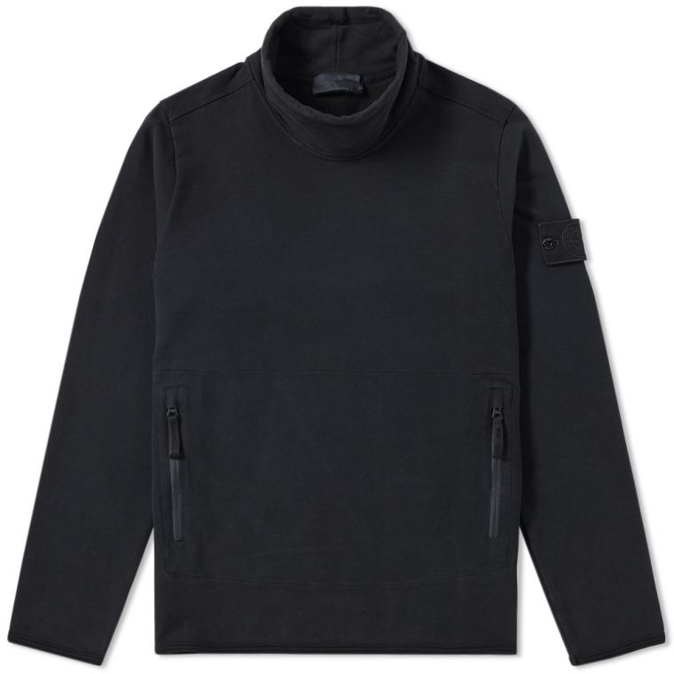 Very Goods | Stone Island Garment Dyed Ghost Mock Neck Sweat
