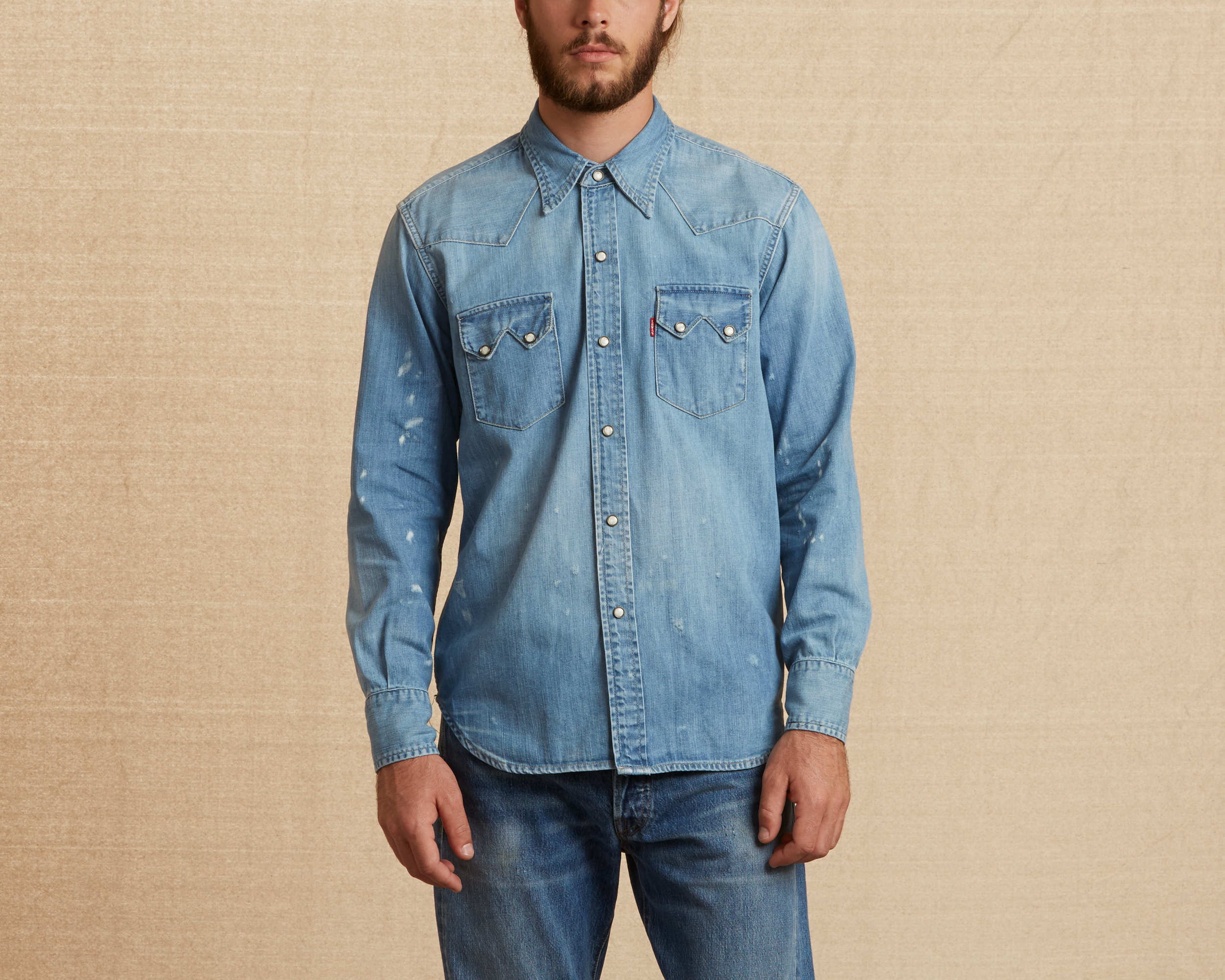 Levi's 1955 sawtooth denim shirt hotsell