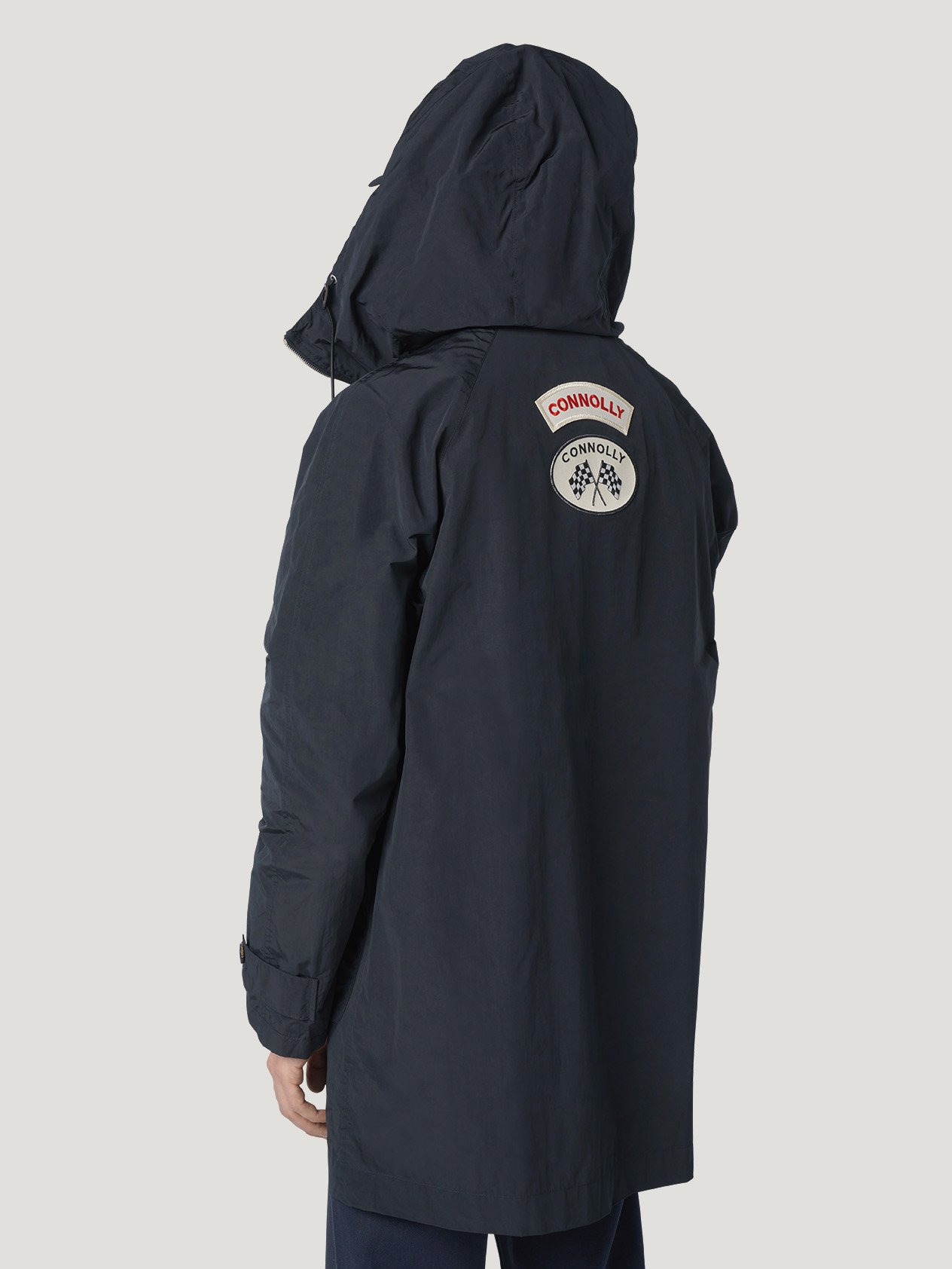 Very Goods | Connolly England | Hood Navy Parka with Patches | Connolly ...