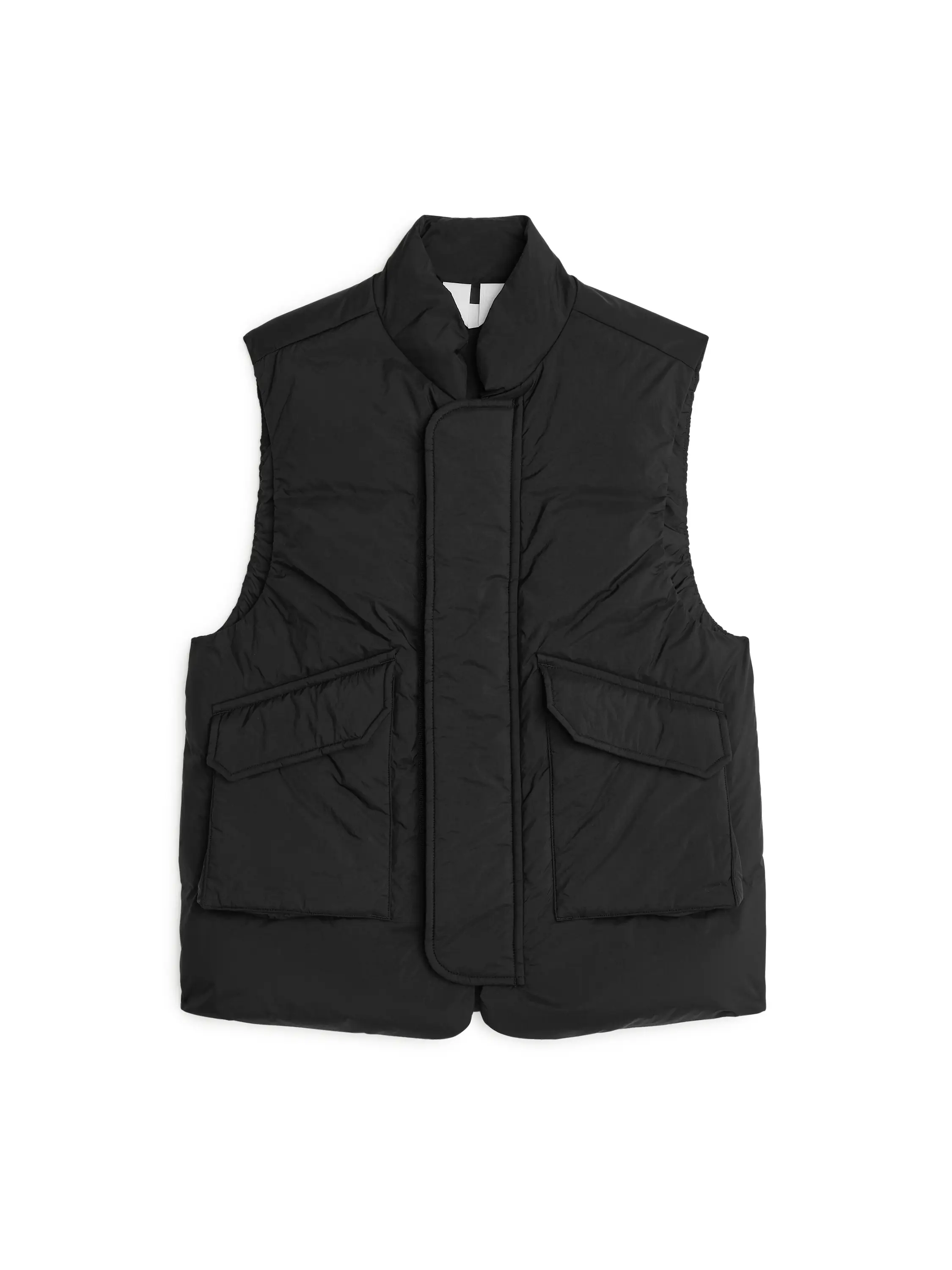 light gray puffer jacket