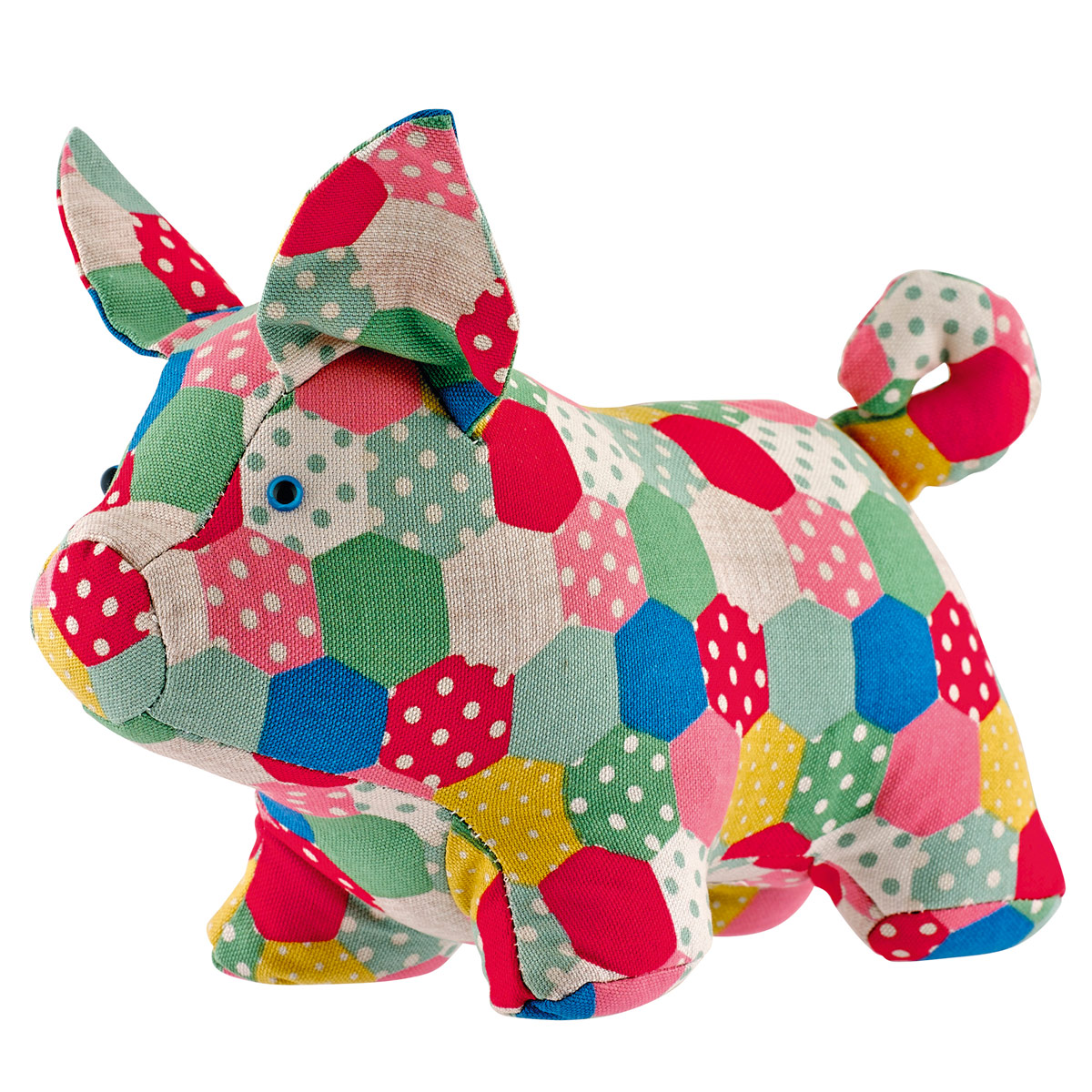 Patchwork Spot Pig Doorstop 