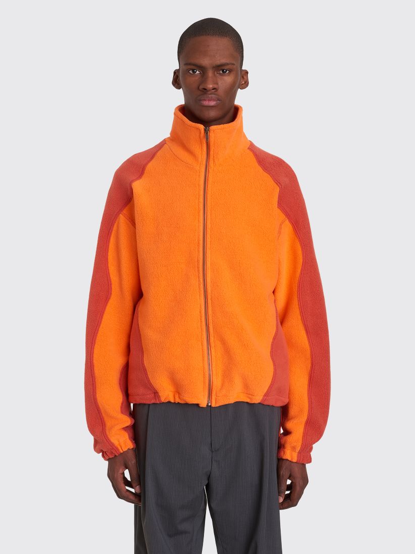 Orange fleece jacket sale