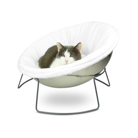white cat bed
