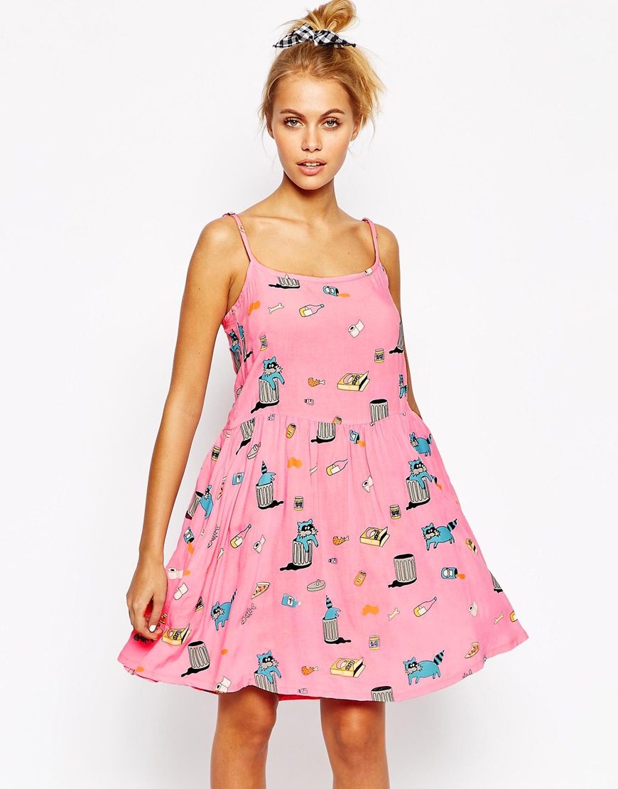 open lace back dress Pink Polka Dot Ruffle Collar Dress  Lazy Oaf