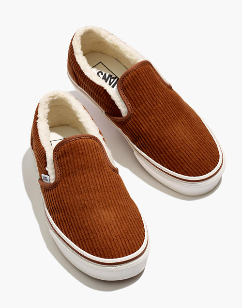 sherpa slip on sneakers