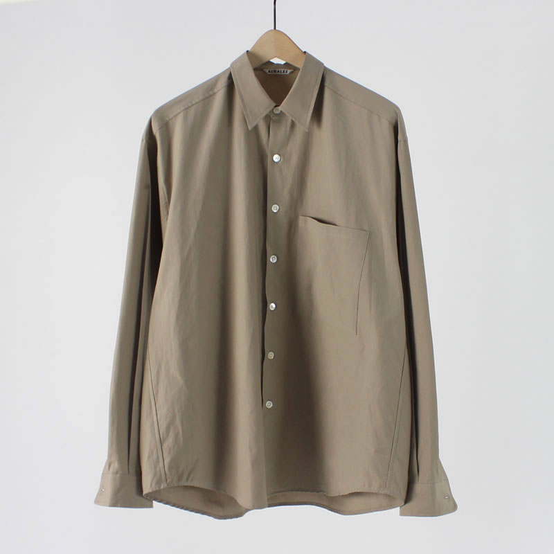 Very Goods | AURALEE WASHED FINX TWILL BIG SHIRTS - THIRTY' THIRTY