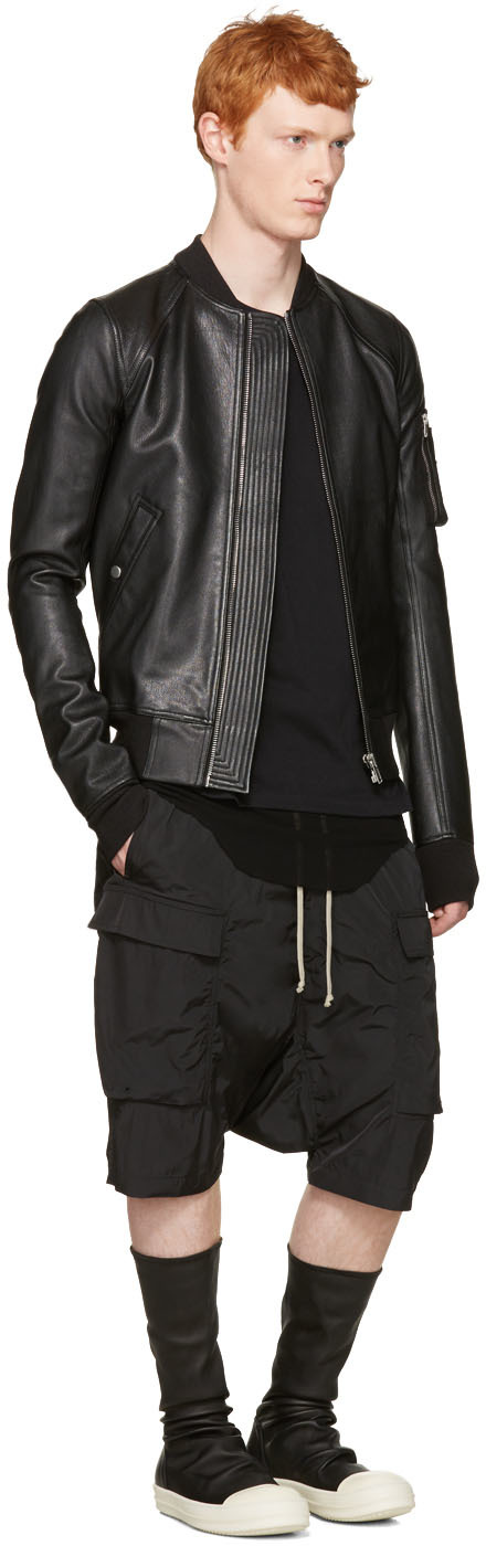 Rick Owens 18ss BOMBER 46 LEATHER RAGLAN - 通販 - www ...