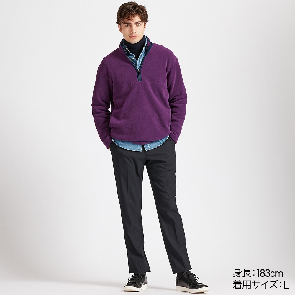 Very Goods ユニクロ フリースハーフジッププルオーバー 長袖 Men メンズ 公式オンラインストア 通販サイト