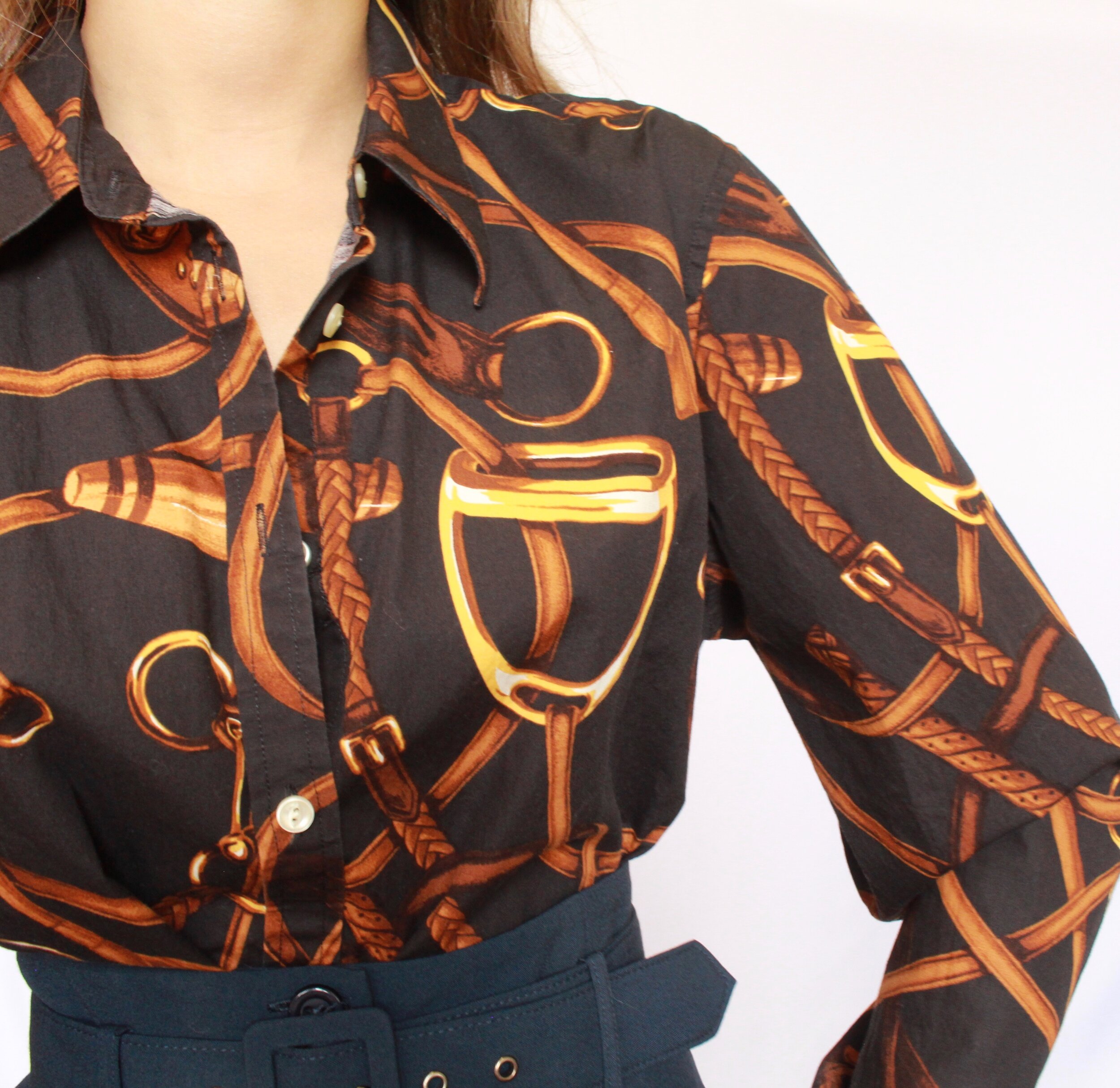Lauren Ralph Lauren Print Stretch Cotton Boatneck Tee