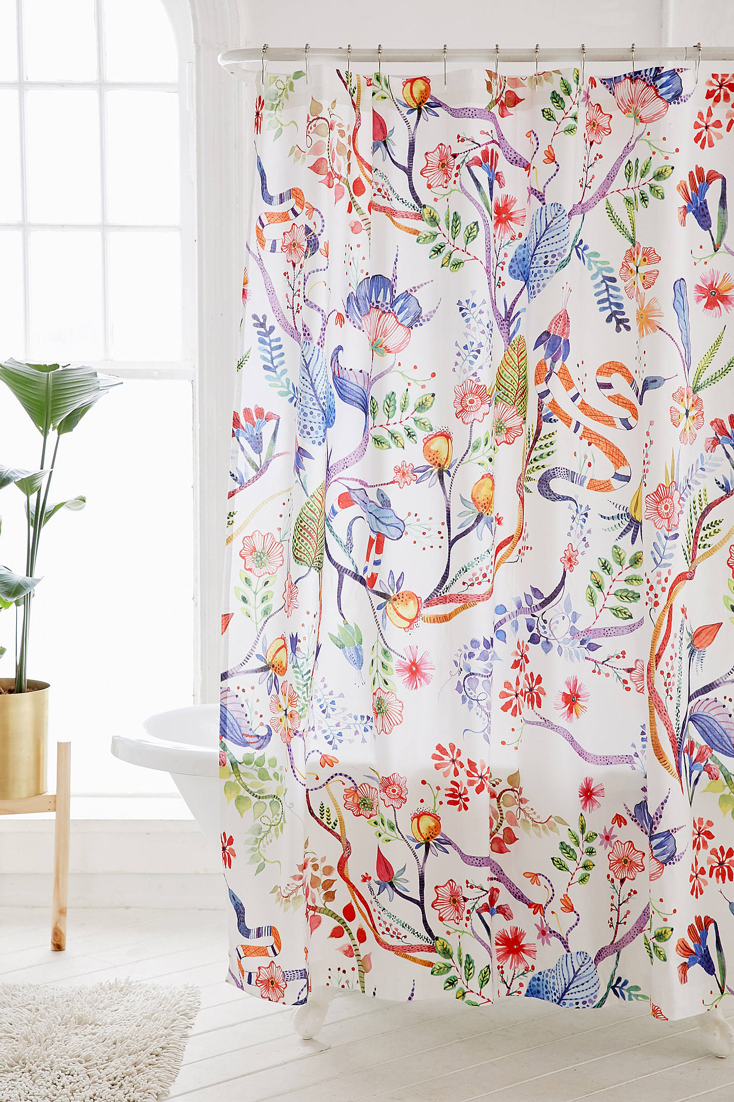 Very Goods Whimsical Floral Shower Curtain Urban Outfitters