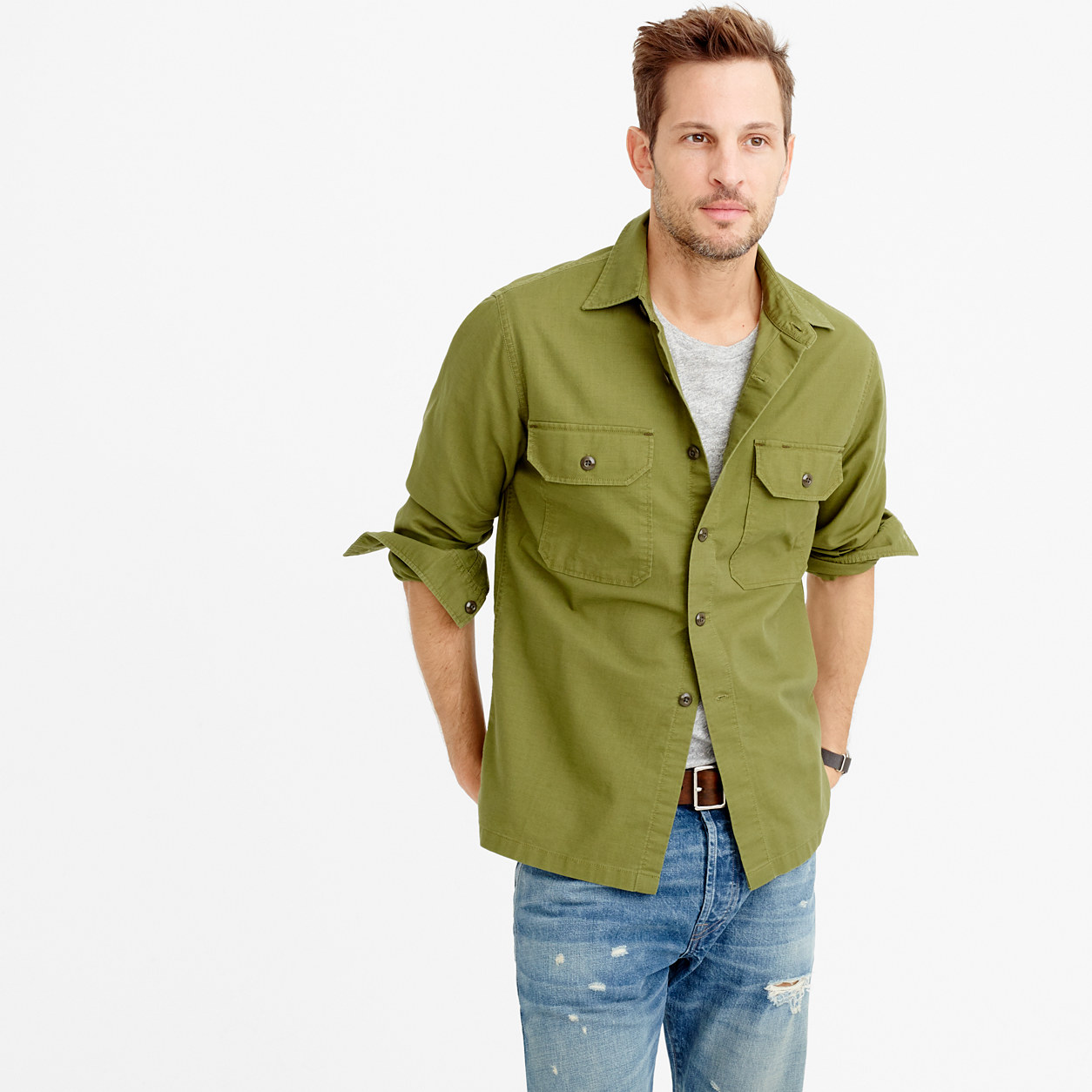 Very Goods Wallace Barnes Military Field Shirt Shirts J Crew