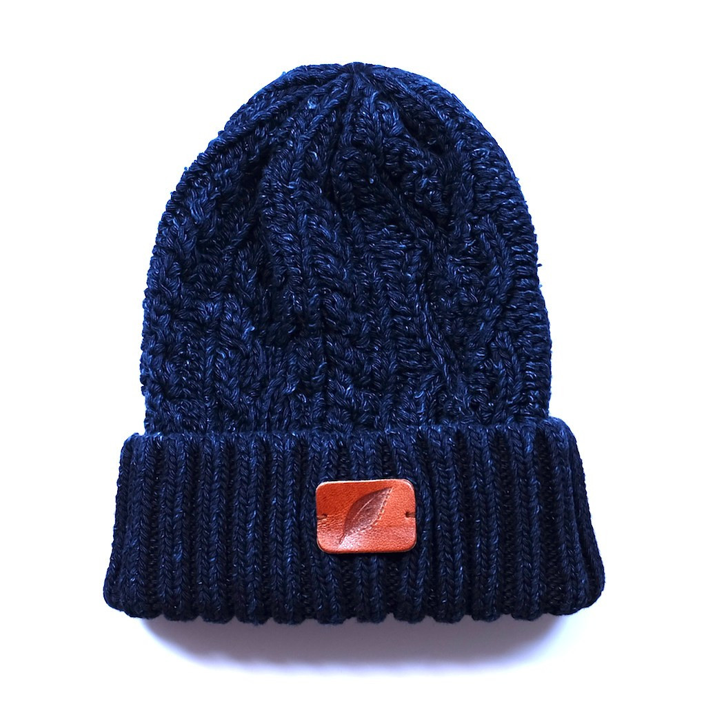 blue beanie hat