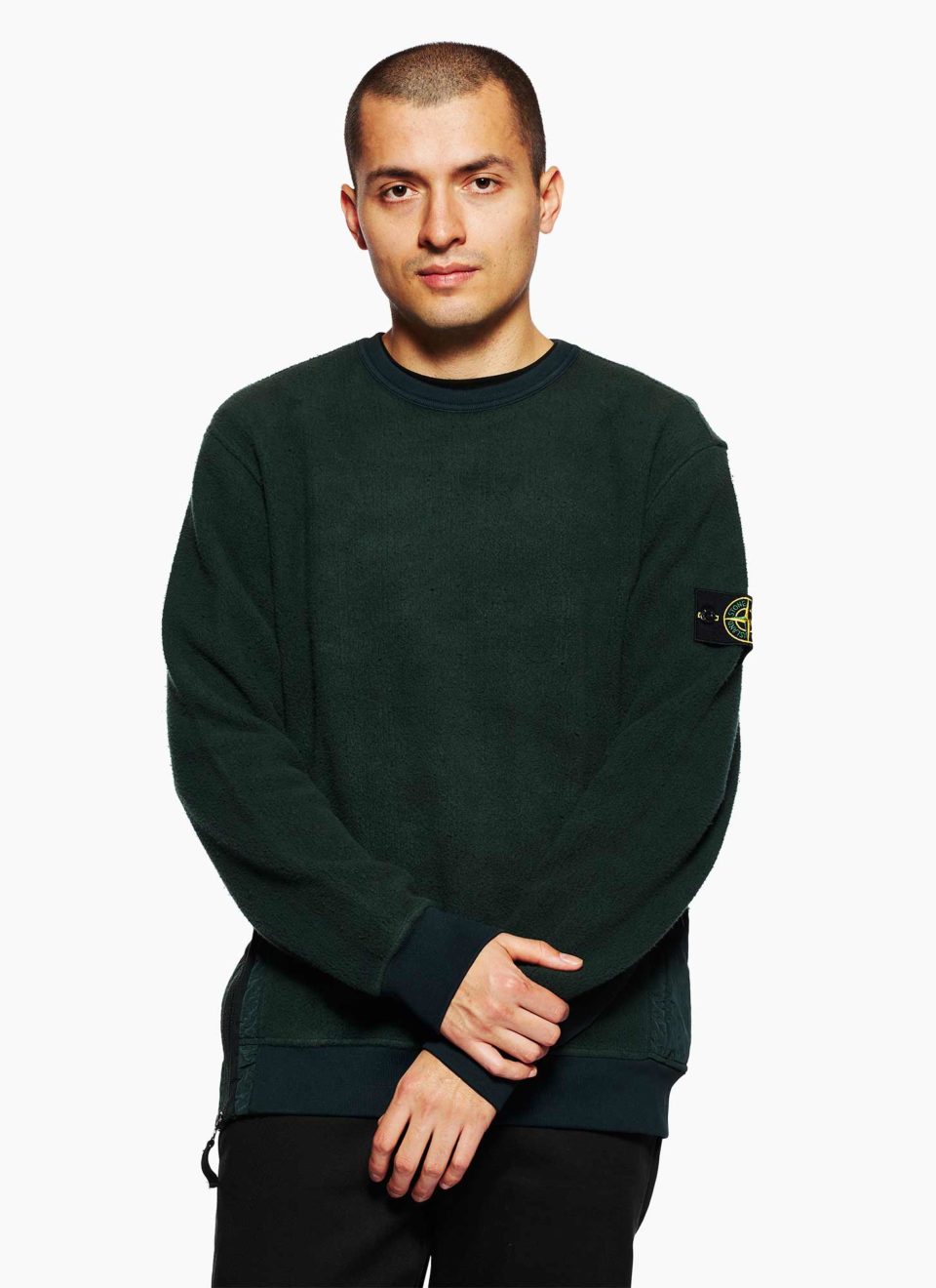 stone island nylon metal crew neck