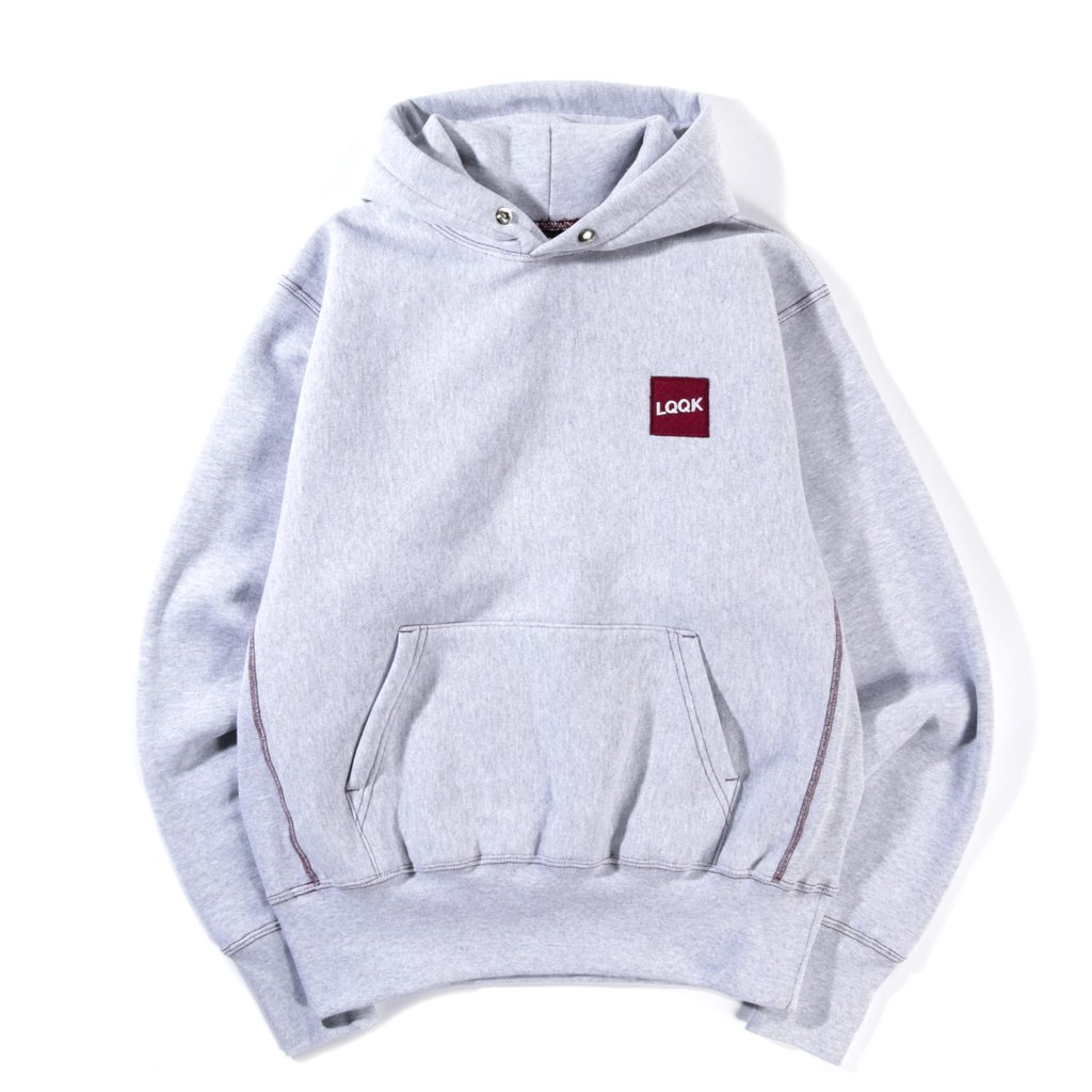 SIGNATURE SNAP HOODIE GREY LQQK STUDIO-